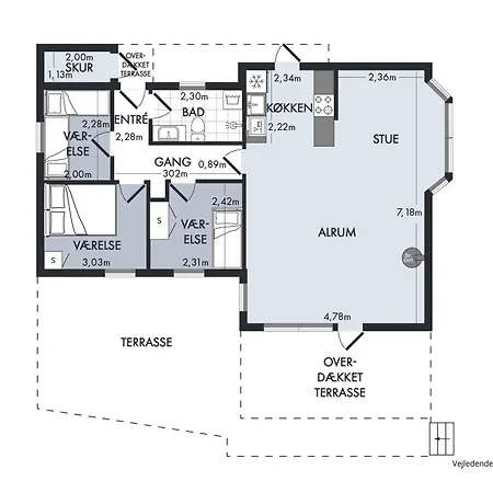 Beautiful In With 3 Bedrooms Semesterbostad *